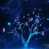 s330 唯美蓝色荧光粒子许愿树演出舞台LED背景视频素材LED  会声会影 婚礼视频 开场视频 片头 会声会影