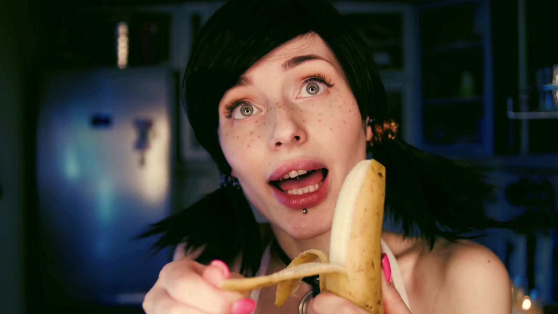 Eating banana asmr fan photos