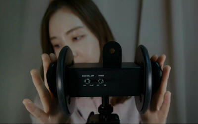 3dio ASMR rappeler 耳朵精油按摩(雨天_ASM