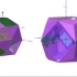 geogebra：旋转的截半超立方体的三维投影的演示。