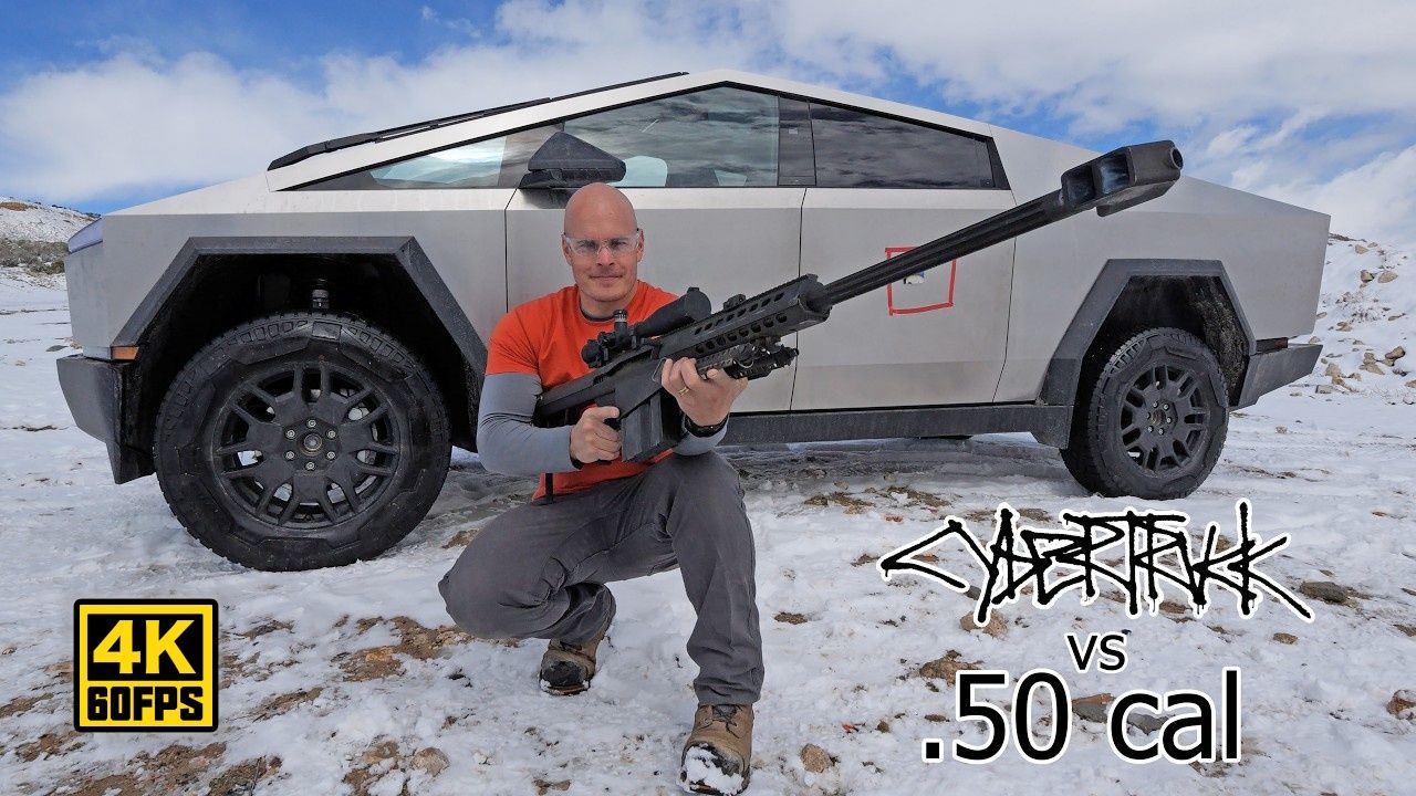【4K60帧】杀手哥对特斯拉Cybertruck进行全面防弹测试 (vs .50 cal rifle) | 作者：JerryRigEverything | 机翻