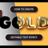 Adobe Illustrator教程： 可编辑金色文字效果