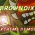 [几何冲刺]闪瞎双眼，全程背板，帅关BROWNOIX 100%（Extreme Demon)