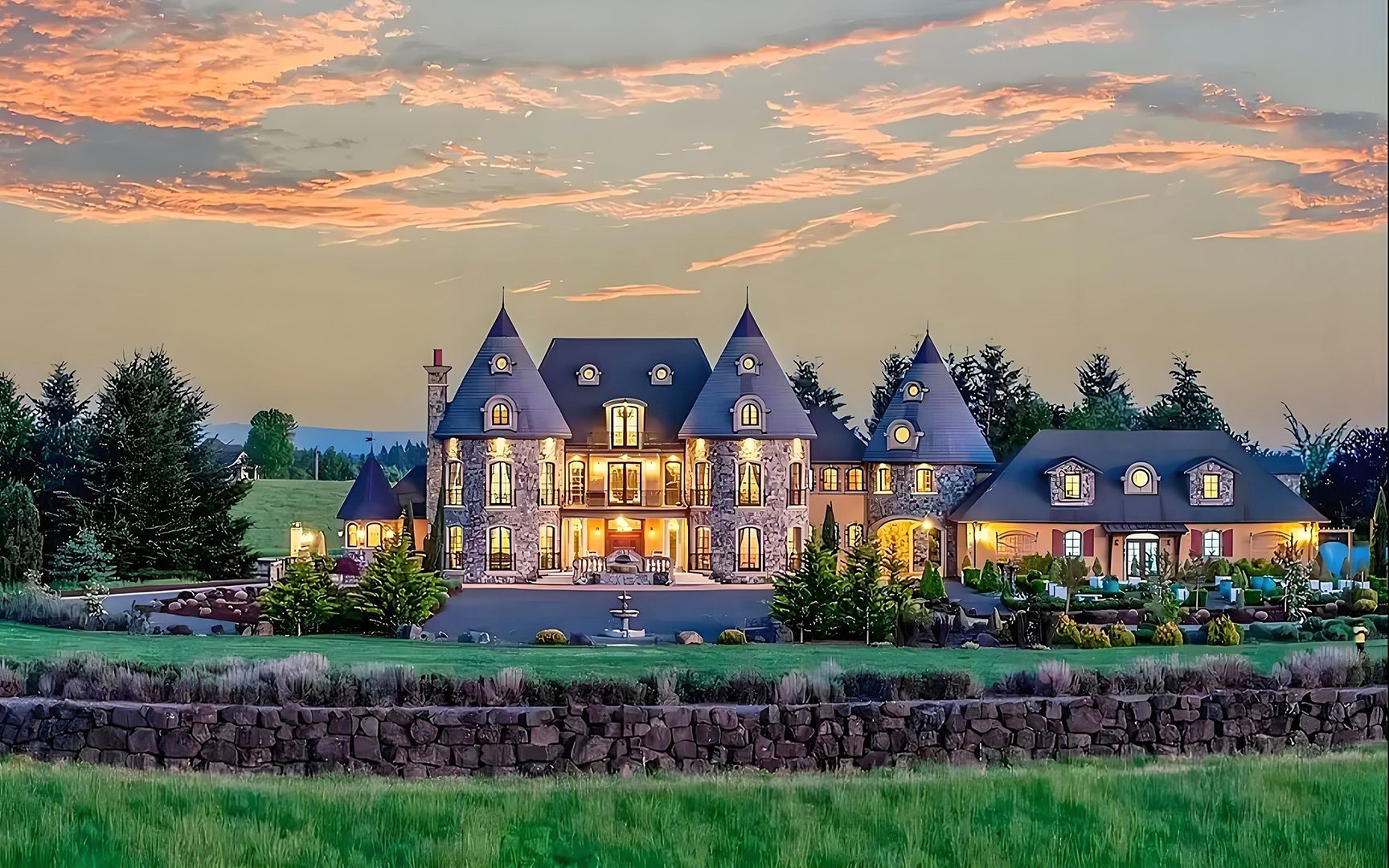 俄勒冈州$600万乡村城堡庄园，占地412亩，带有葡萄园，大型酒窖，休闲养老的好去处。