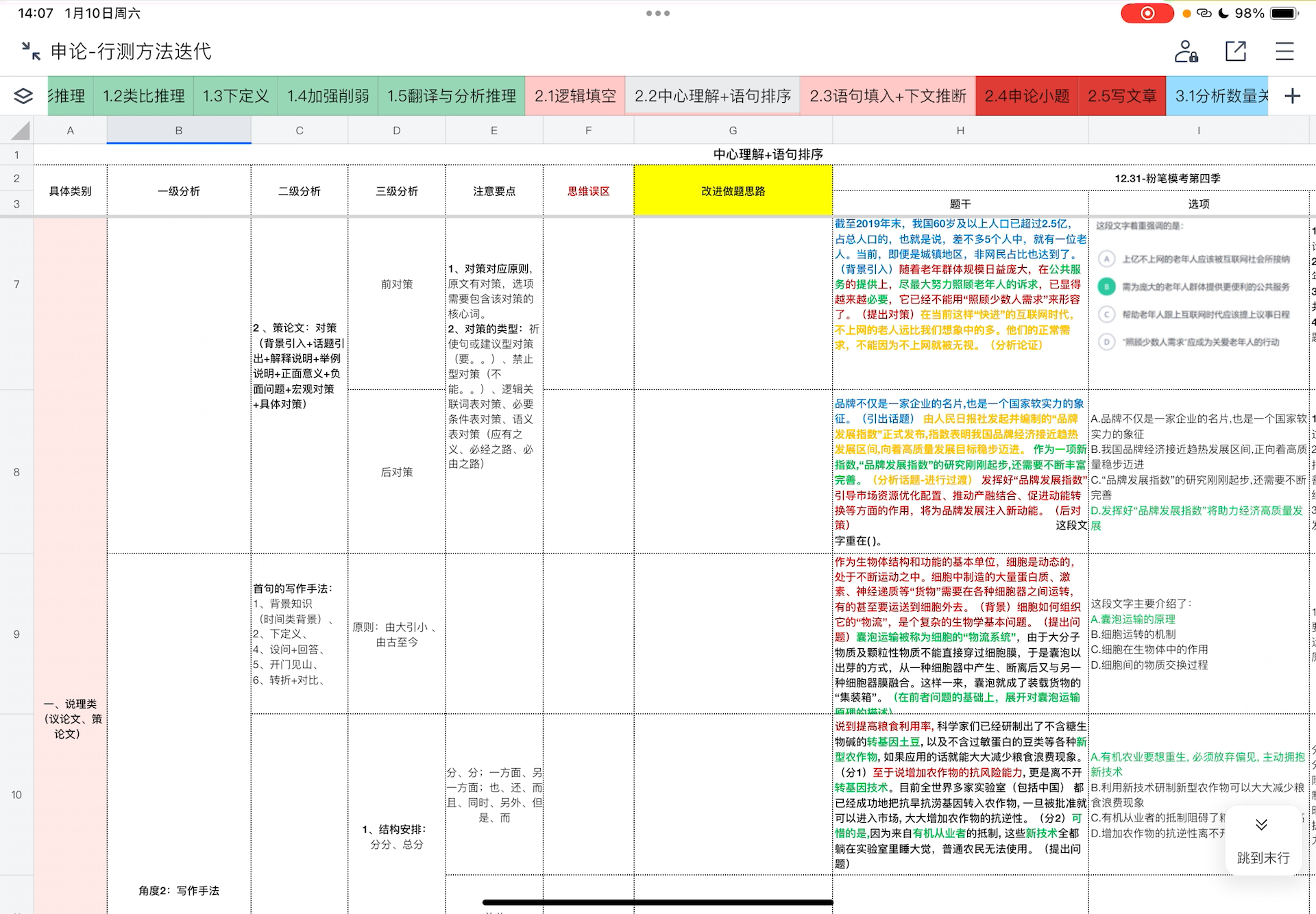 考公方法迭代探索2.0