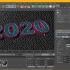 Cinema 4D Tutorial-使用C4D制作2020缝制皮革效果LOGO