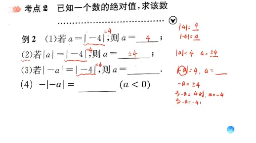 1.4绝对值基础复习