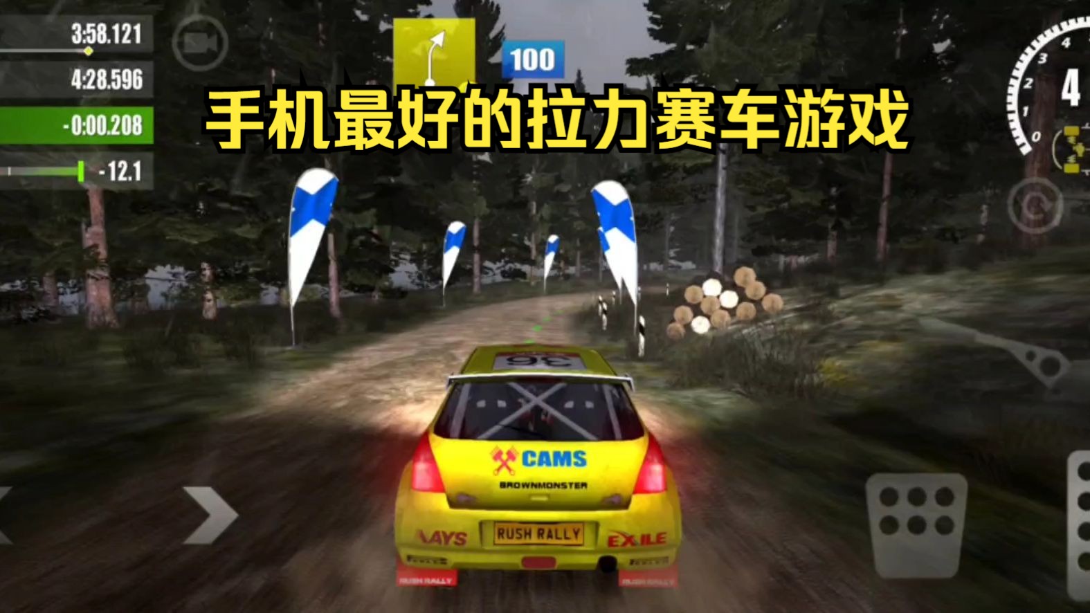 安卓手机单机游戏，安卓原生手机最好的拉力赛车游戏《Rush Rally 3》有中文。