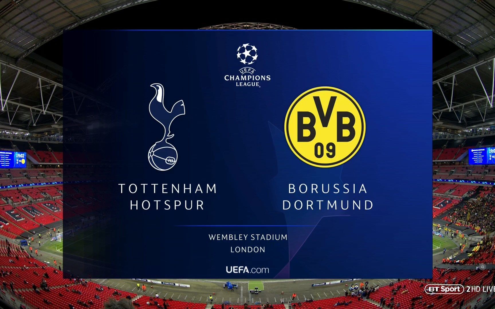 UCL 18/19  R16  1st Leg  Tottenham Hotspur vs Borussia Dortmund  13/02/19哔哩哔哩 (゜゜)つロ 干杯~bilibili