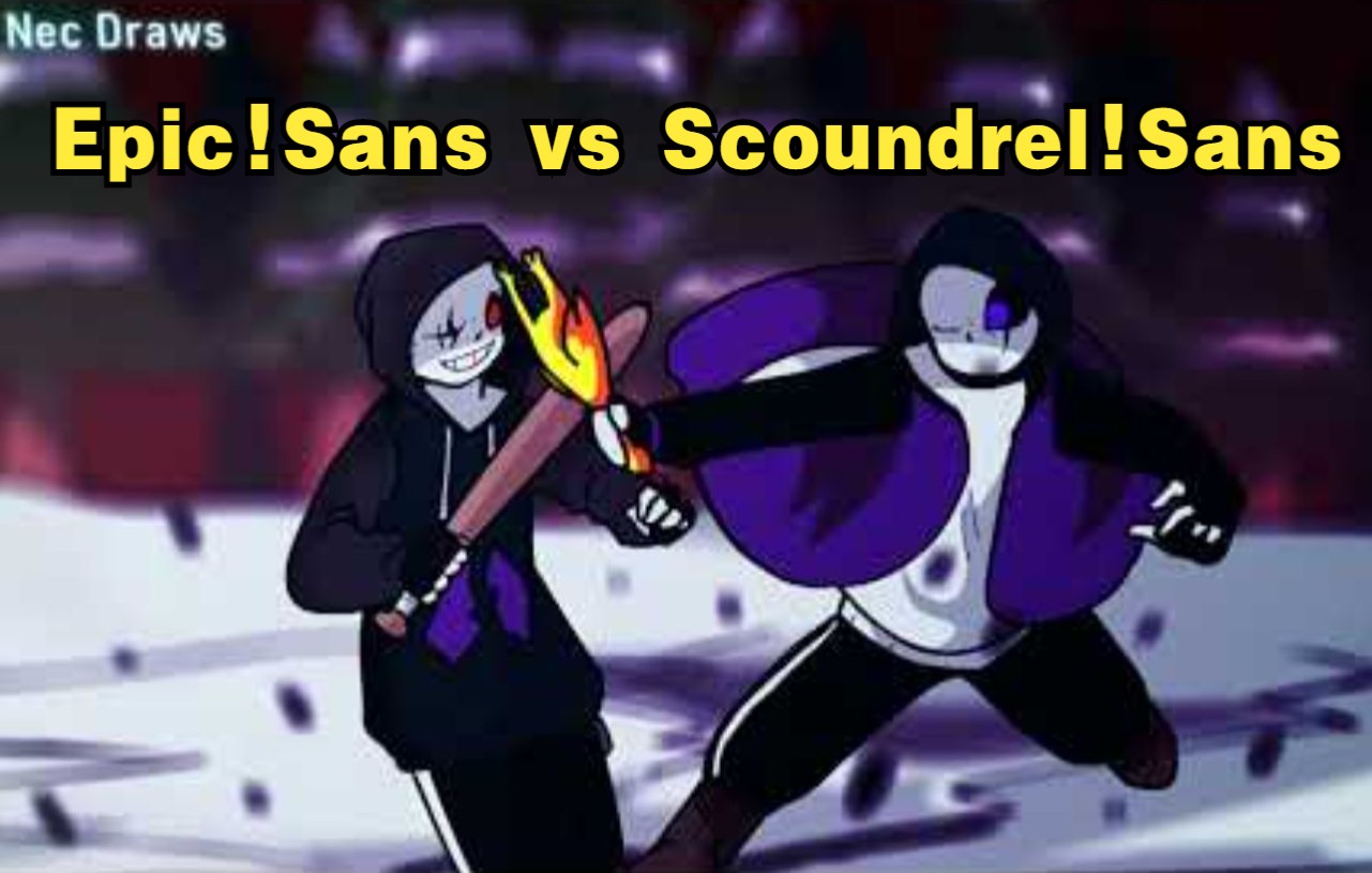 Epic!Sans vs Scoundrel!Sans [Animation] on Make a GIF