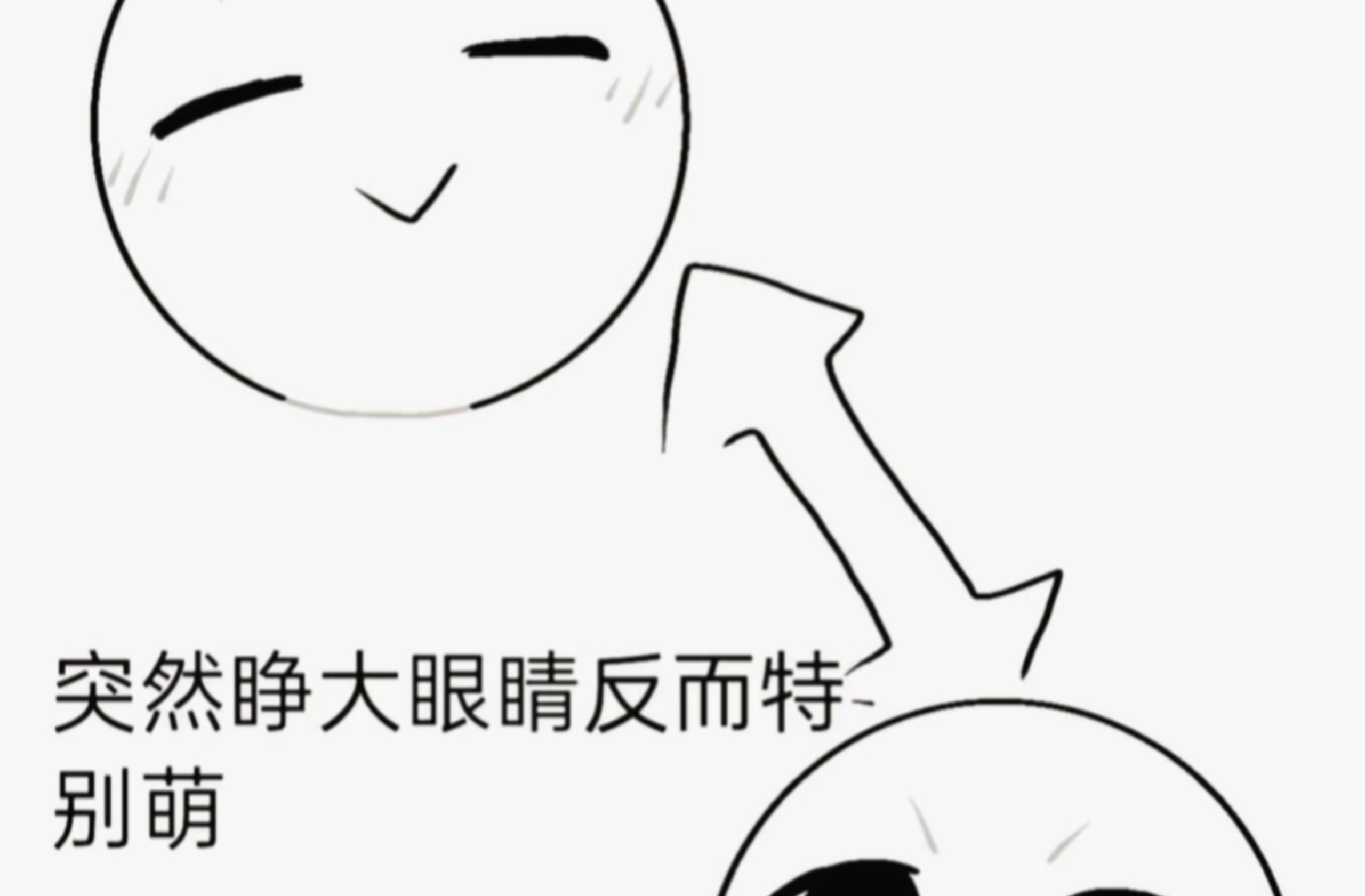 “平常眯眯眼 突然睁大眼睛反而特萌的角色”