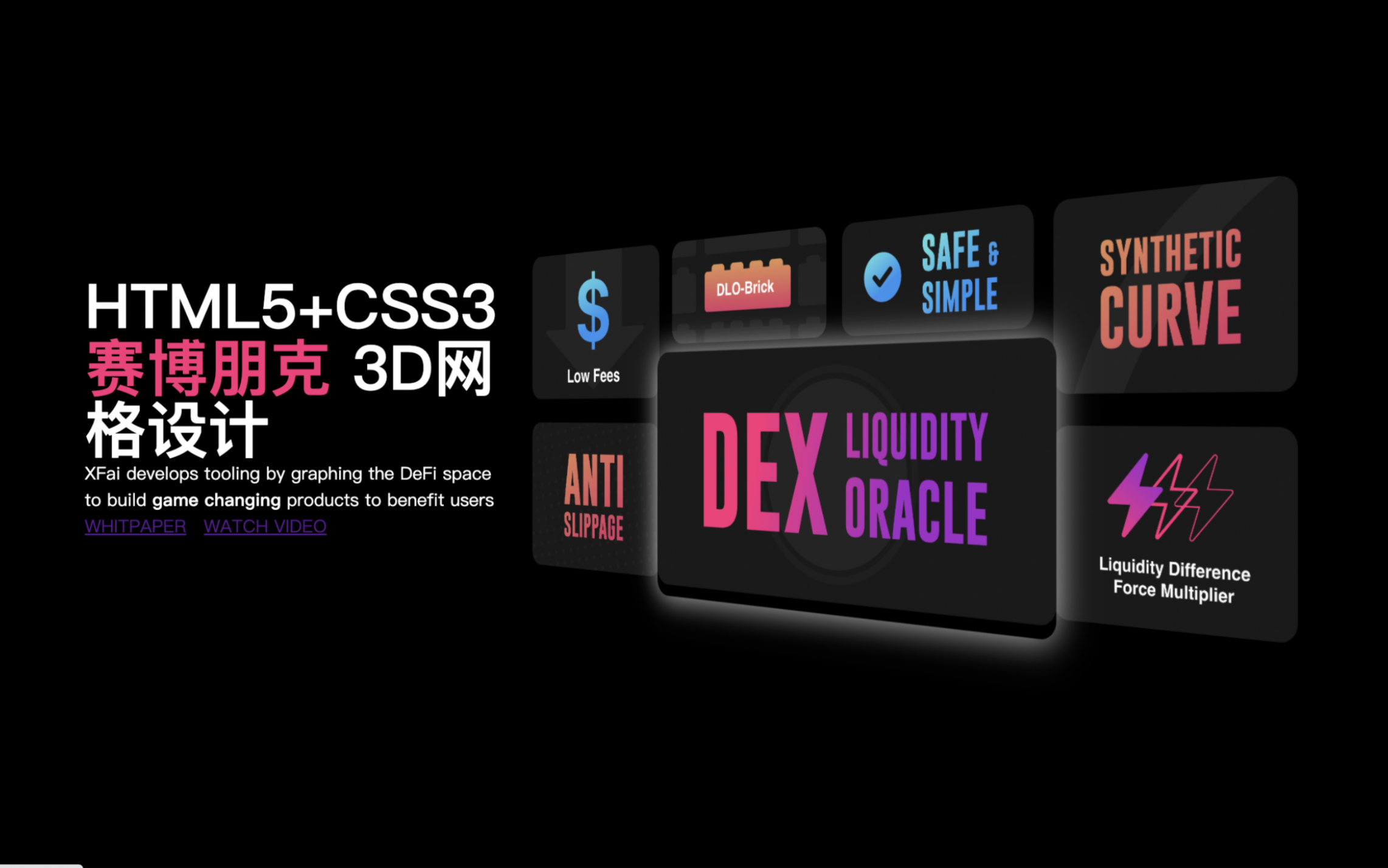 无敌酷炫效果,3D赛博朋克风,HTML5+CSS3,零基础网站设计哔哩哔哩bilibili