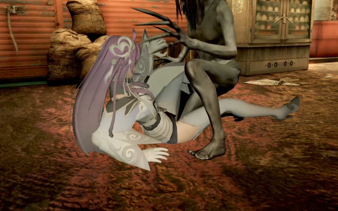 西施被怪物穿透