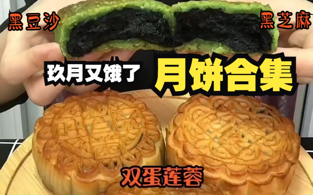 【月饼合集】玖月又饿了~月饼合集，我最爱的月饼吃播