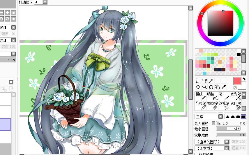 【sai】来一只小清新的茉莉花miku呀