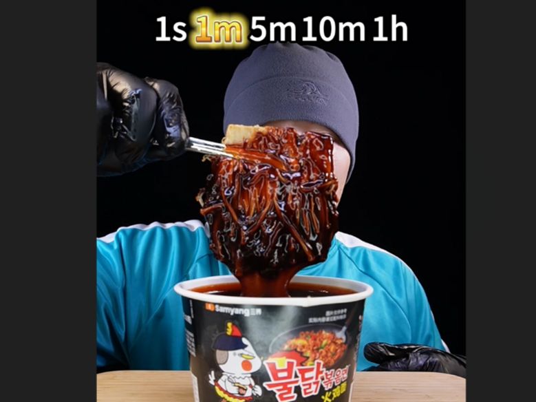 1s~1h炸金针菇挑战