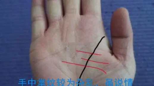 老祖宗识人术，手中掌纹天纹有横纹穿过较为杂乱，有什么寓意？