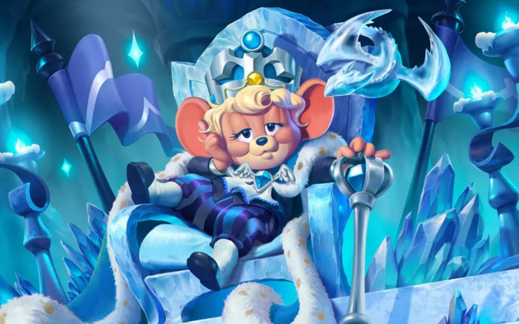 【猫和老鼠手游】冬雪主题新s皮:国王杰瑞·至尊王座 实战展示
