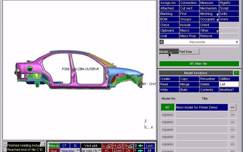 约束系统03：使用Primer 方法切割整车并建立台车模型