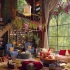 初夏的森林别墅 繁花盛开 客厅书屋设计