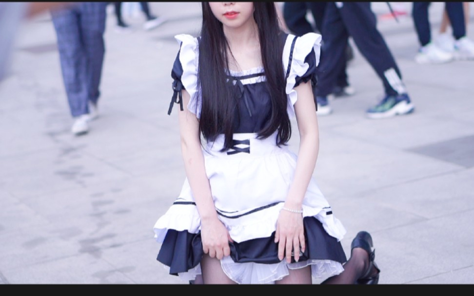 Who wouldn't love a black silk maid like that?
