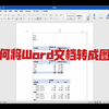 如何将WORD文档转成图片