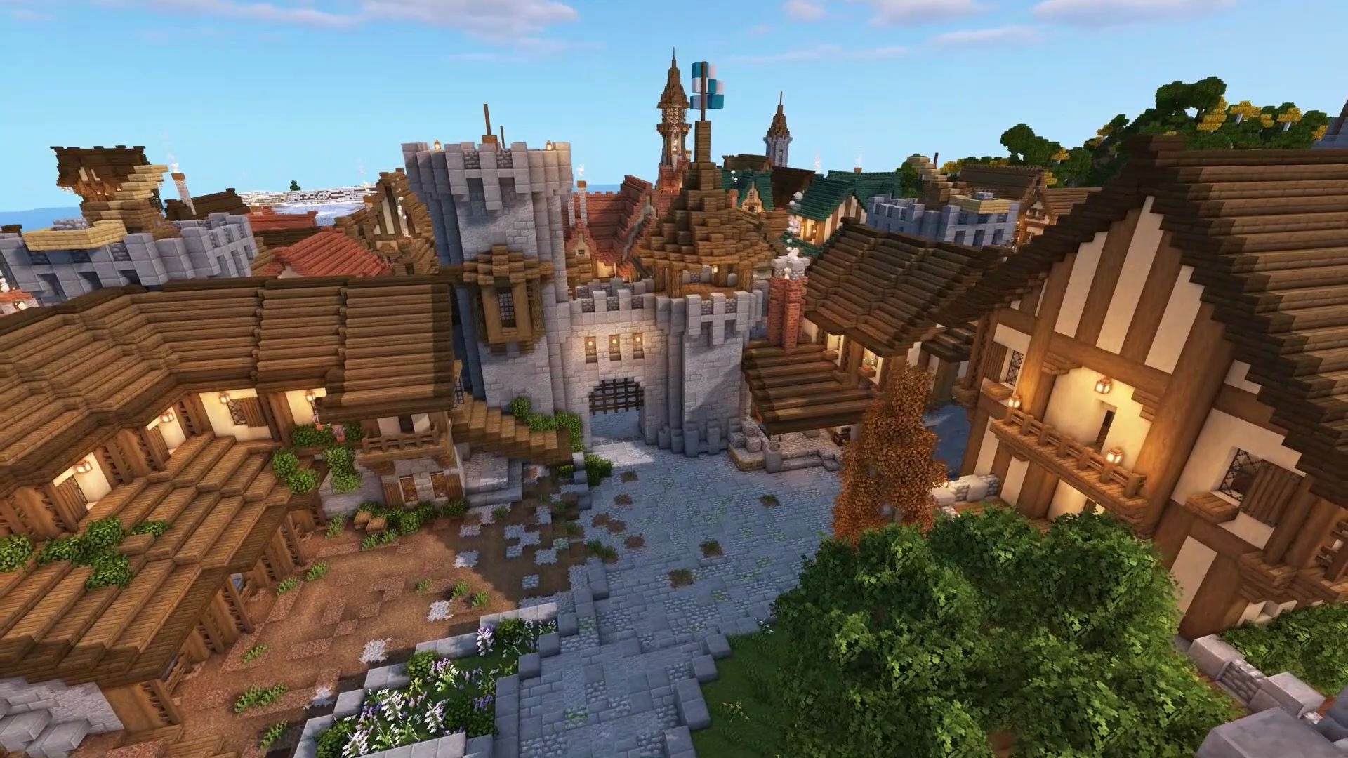 [Minecraft]我的世界如何建造城堡 part.5_哔哩哔哩_bilibili