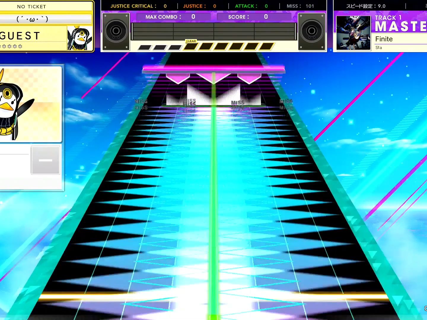 【CHUNITHM/中二节奏】谱面确认 Finite [MASTER 15] (流速9.0)