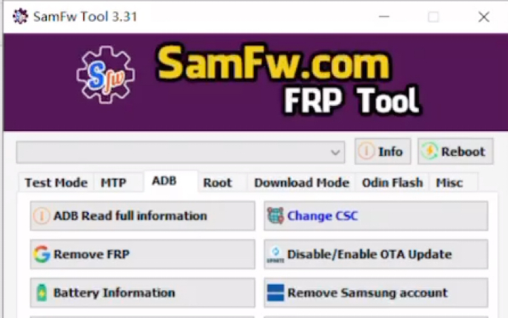 Samfwtool工具功能介绍（解谷歌锁，删除三星账户，改运营商，强退挖煤模式等等）拒绝无良商家