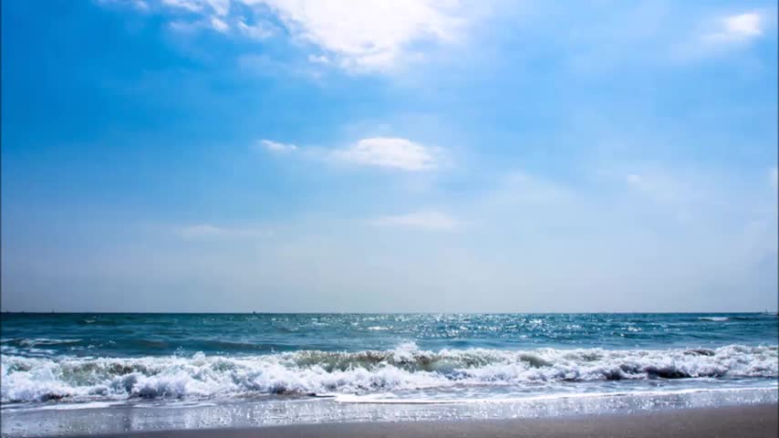 【双耳录音】漫步在海滩 【海浪声】视频在线