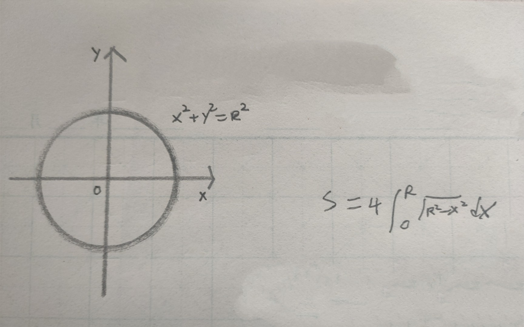 用微积分计算出圆的面积