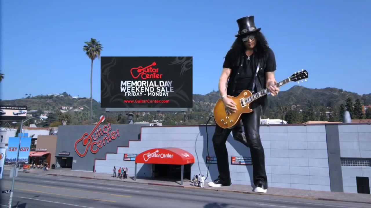 Slash给吉他中心做广告 这种广告多来点岂不美哉
