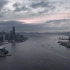 4K 无人机镜头 - 香港鸟瞰图 - 带有舒缓音乐的放松电影