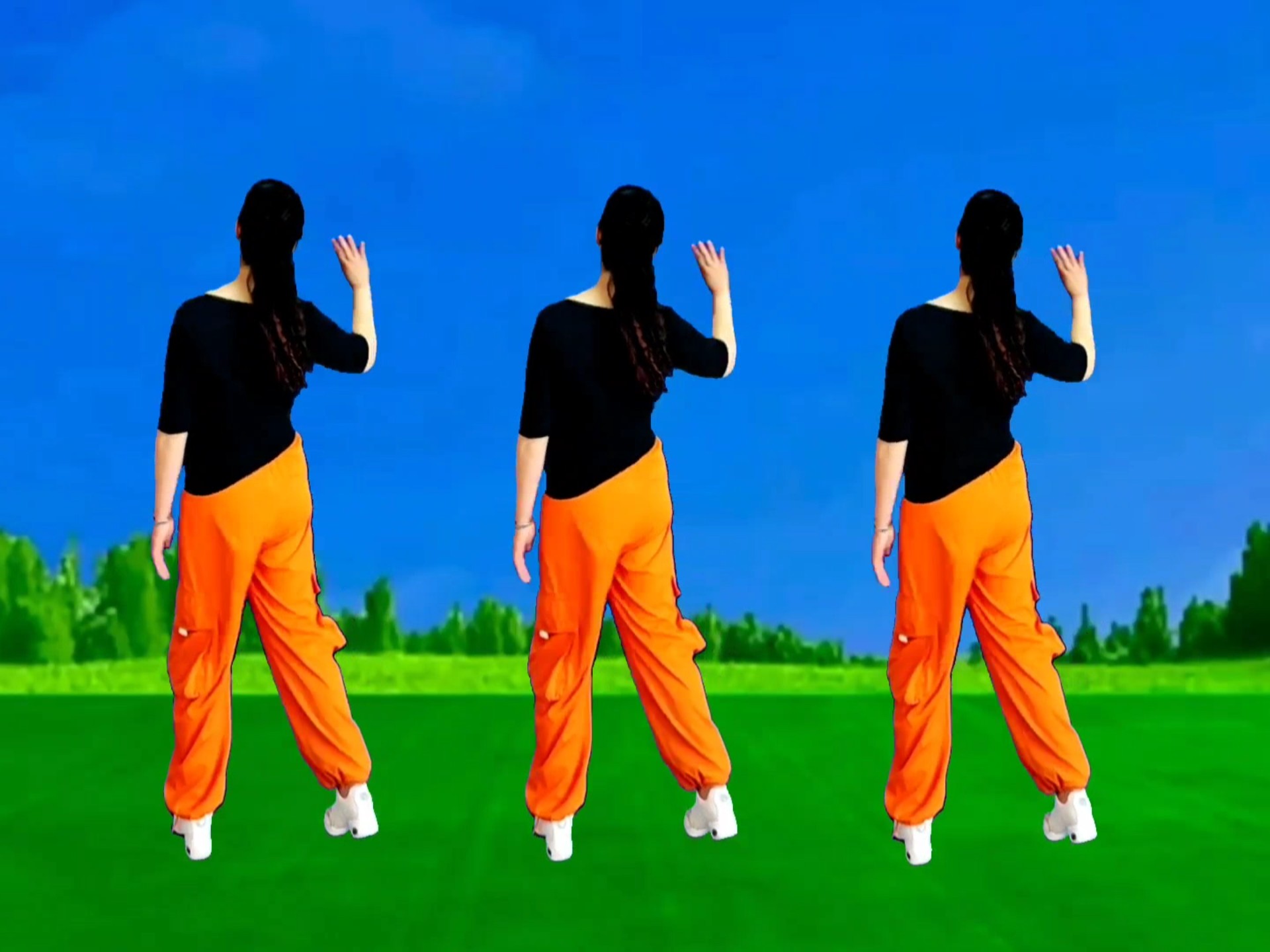 老歌新跳广场舞《你牛什么牛》背面演示，简单欢快易学