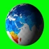 绿幕抠像旋转的地球仪