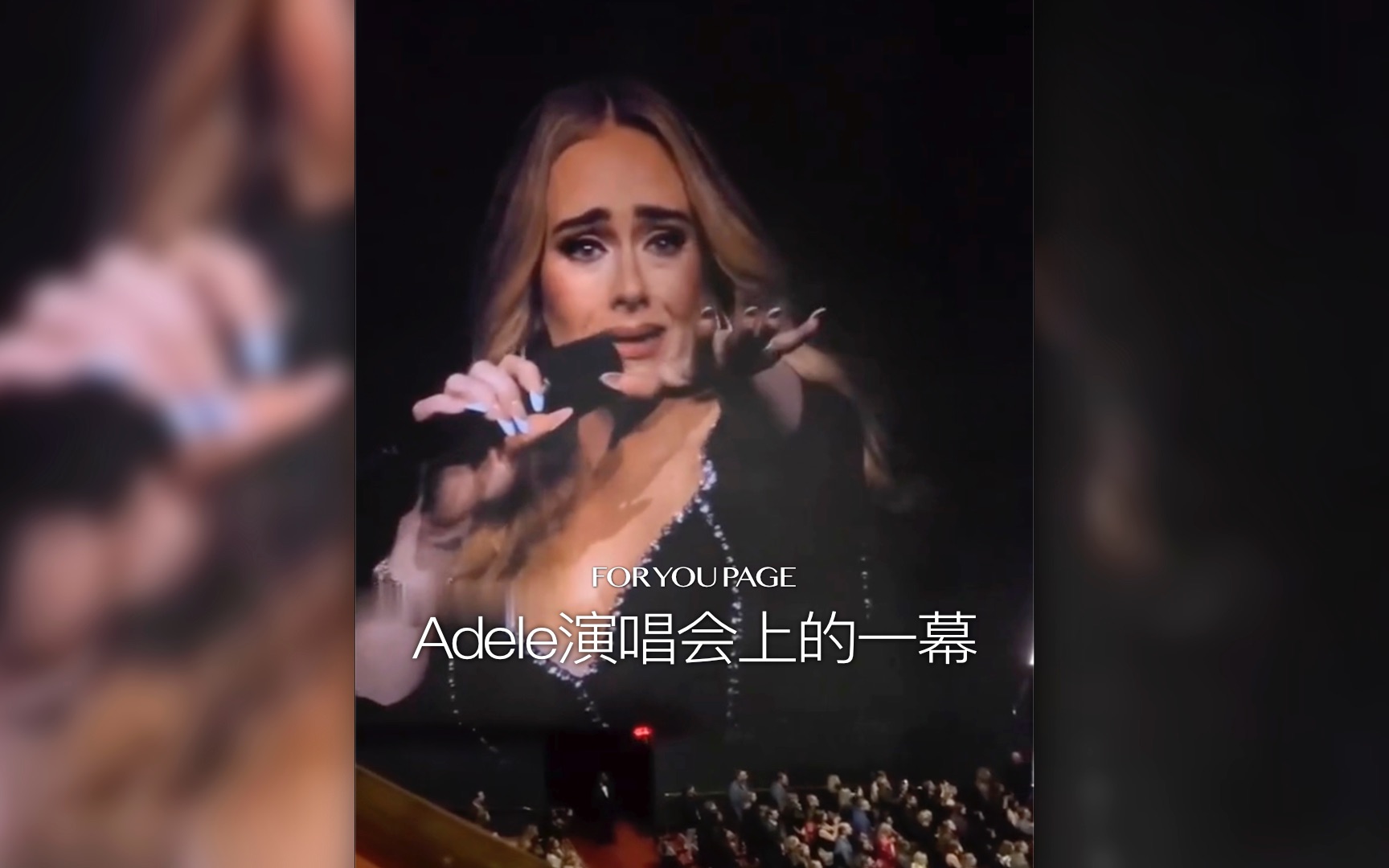 Adele演唱会上有人举起去世妻子的照片，这让Adele当场哭泣🥹