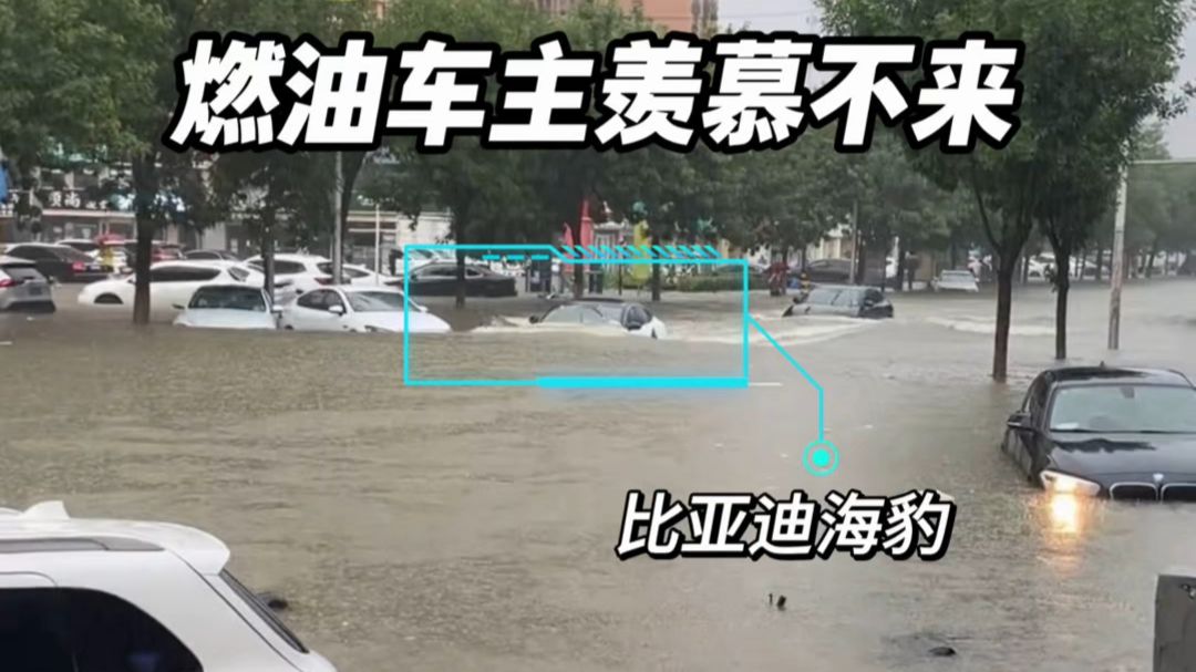 比亚迪涉水刷屏，燃油车集体趴窝，这次没人说电车不好了！#比亚迪