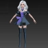 3D游戏美少女模型身体制作