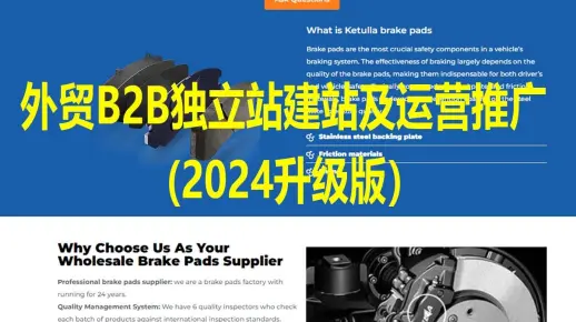 外贸 B2B 独立站建站及运营推广（2024 升级版）