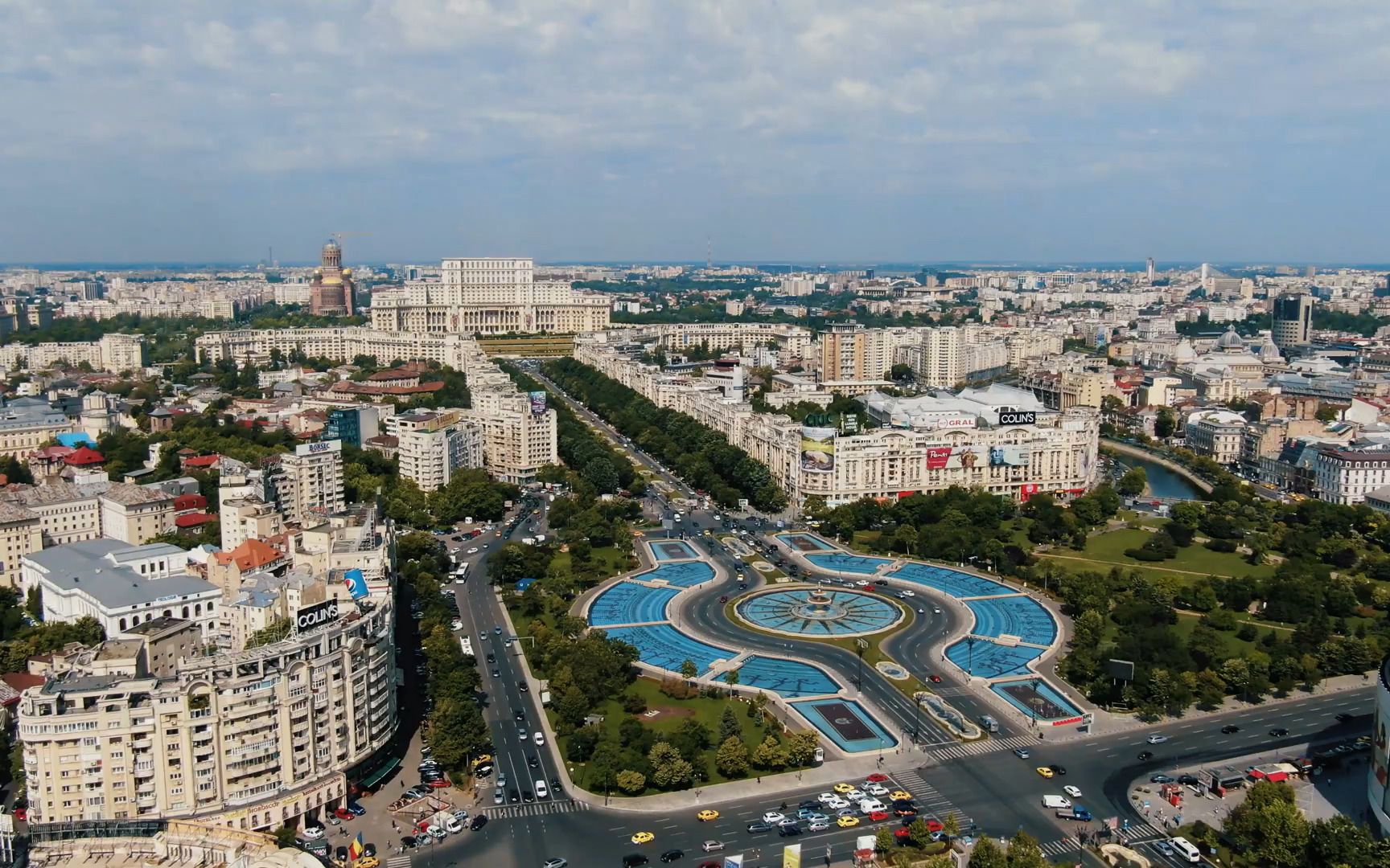 罗马尼亚共和国首都——布加勒斯特-Bucharest Aerial view