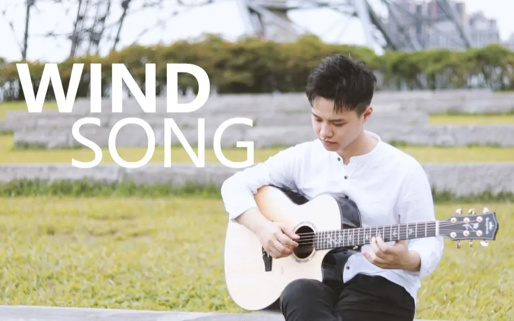 简单好学有好听的wind song《风之诗》-cover押尾光太郎-吉他指弹演示-大树音乐屋