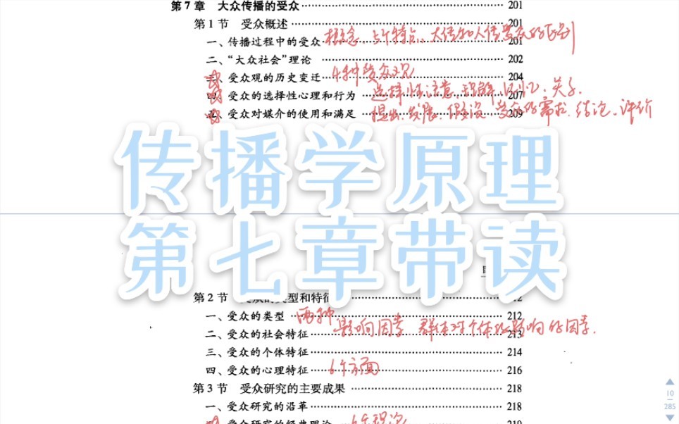 学习 || 《传播学原理》第七章带读 | 新传考研 | 和我一起读书吧哔哩哔哩bilibili