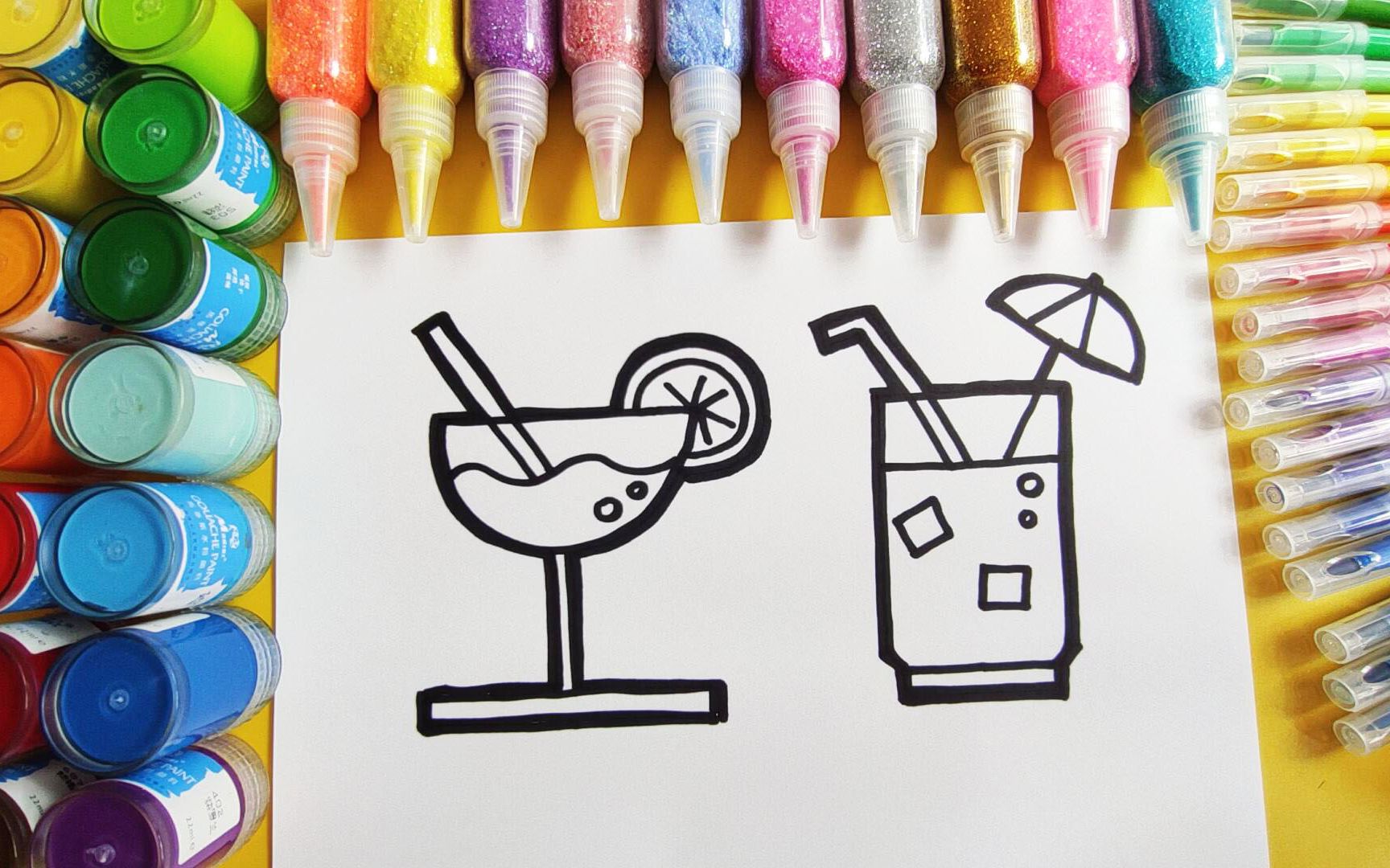 一杯果汁简笔画画法图片步骤（儿童卡通绘画图片大全） - 有点网 - 好手艺