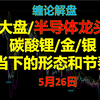 当下的形态和节奏,缠论解大盘/半导体/碳酸锂/金/银 ,5月26日