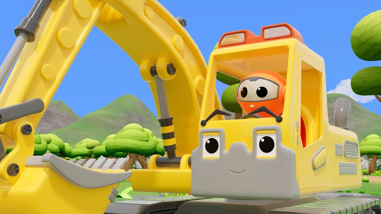 挖掘机和太一在等待指令 早教 益智 育儿 汽车动画