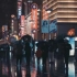 情绪路灯夜景城市马路街道|空镜头视频素材