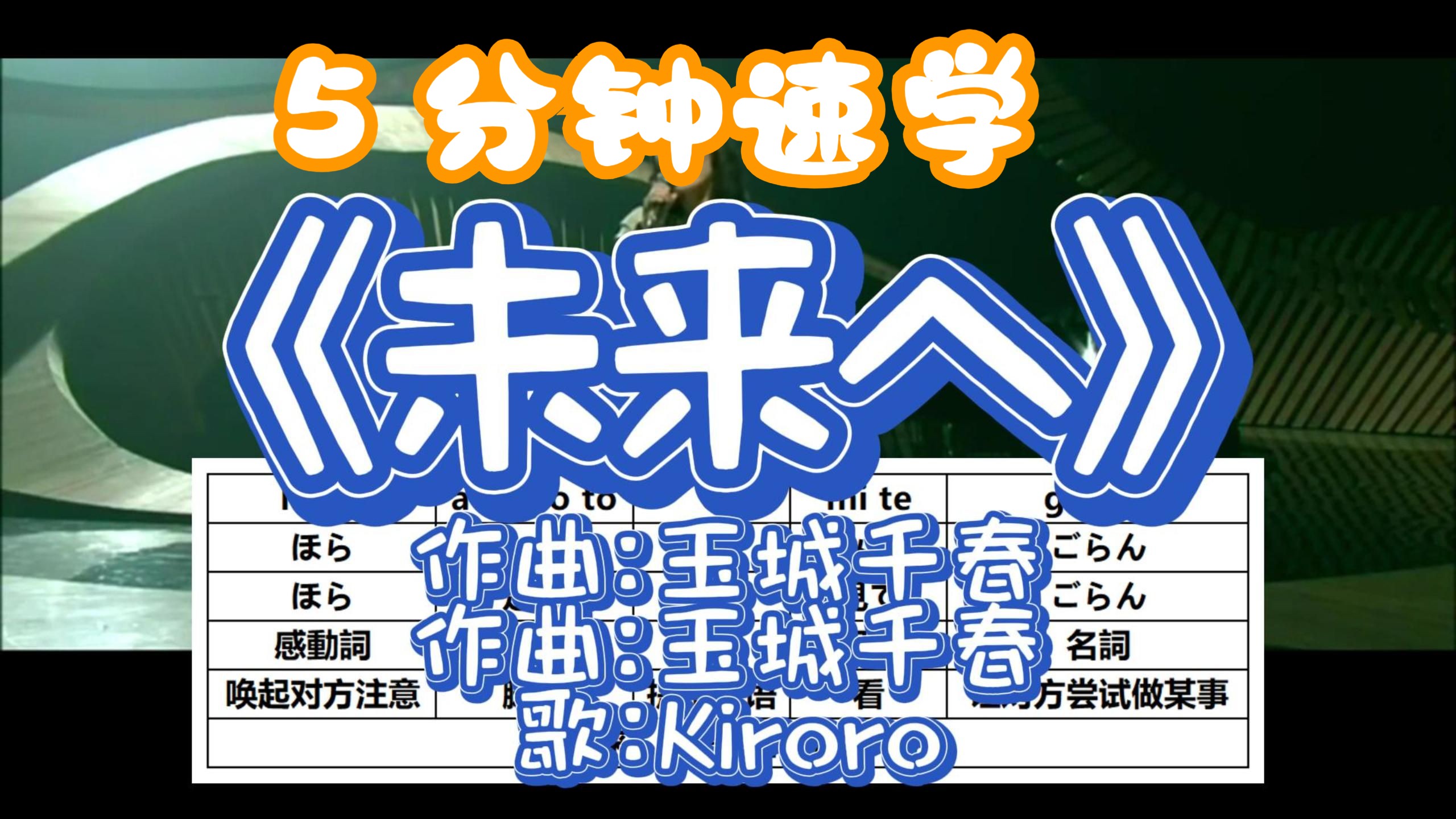 5分钟速学《未来へ》（《后来》日语版）|中日歌词分解对照