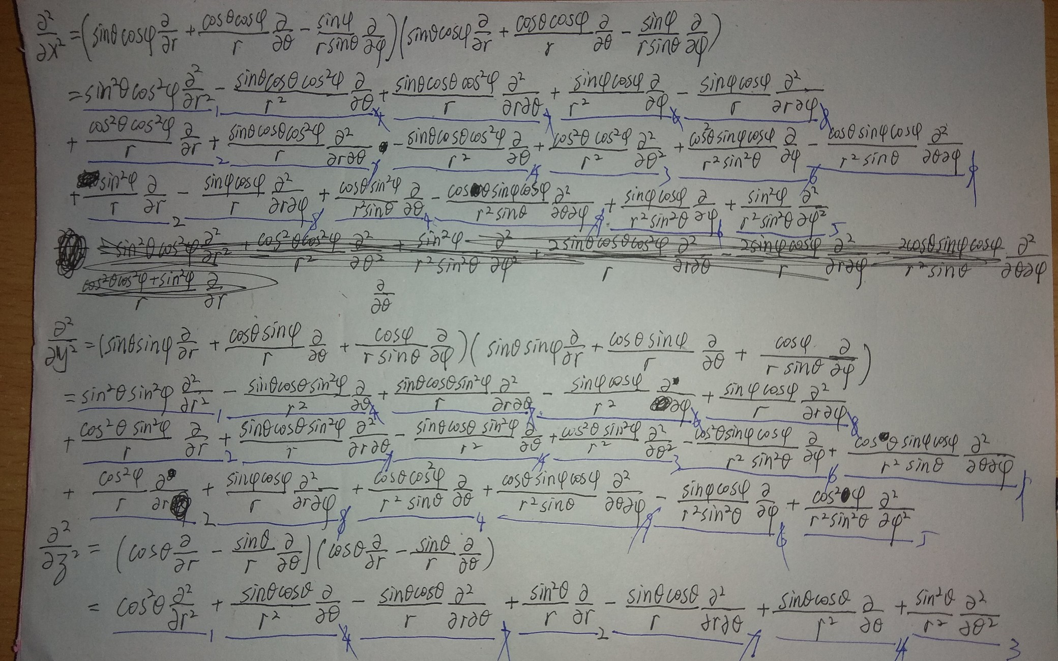 球座标下拉普拉斯算子的推导哔哩哔哩bilibili