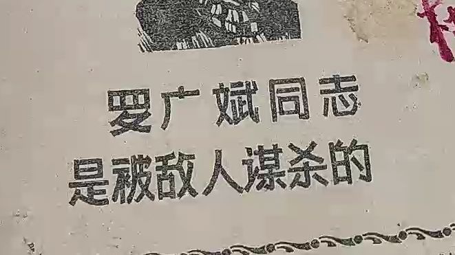 文革期间关于罗广斌同志的历史文献