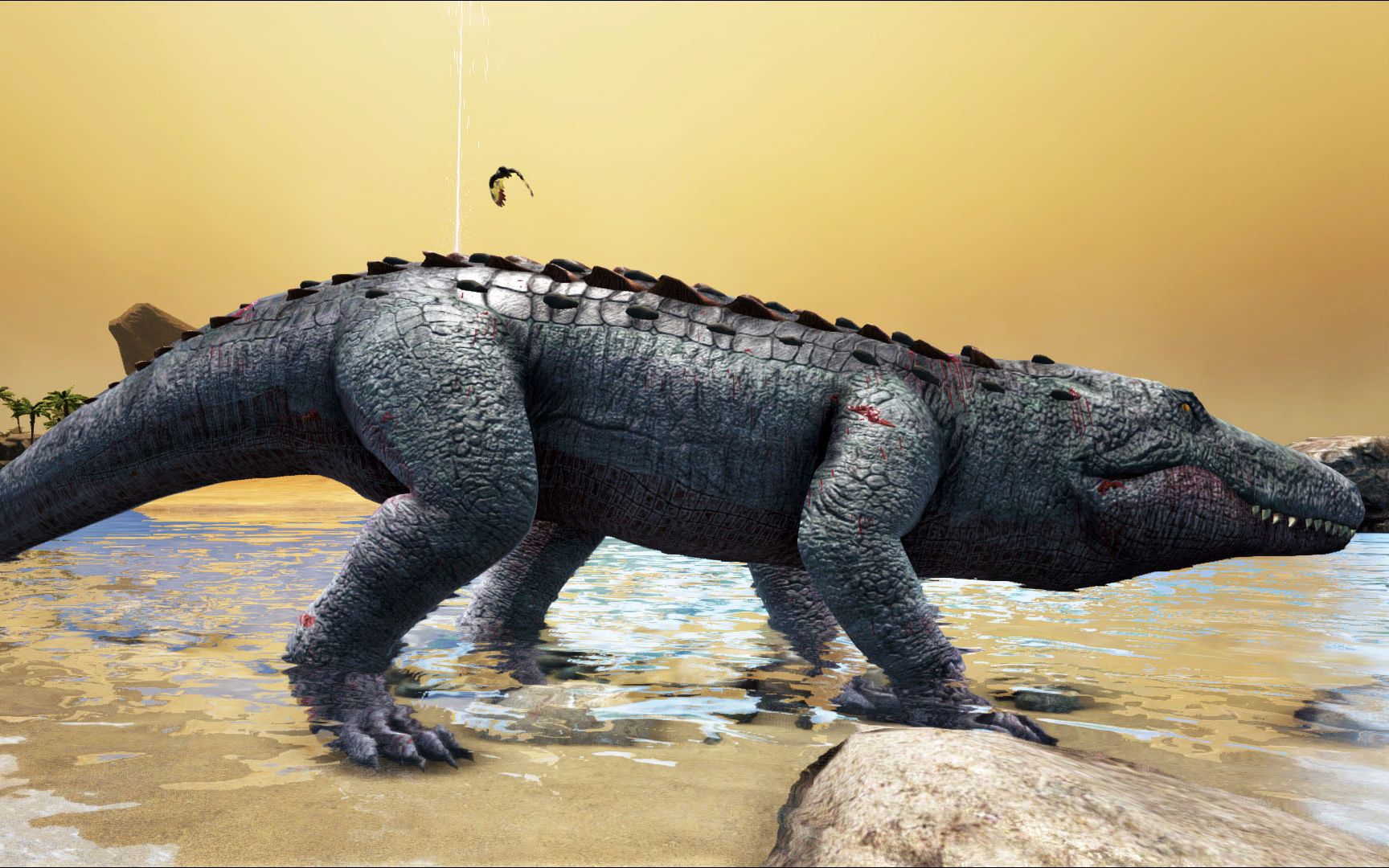 方舟附加生物法索拉鳄鱼恐龙时代的巨大鳄鱼